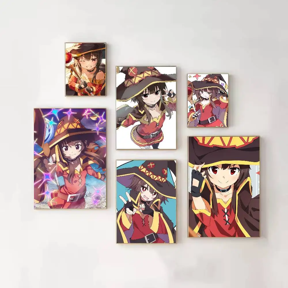 M-Megumin Poster HD Quality Wall Art Retro Posters For Home Room Wall Decor Self Adhesive