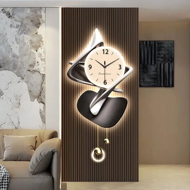 Creative Luxury Wall Clocks Retro Art Future Corner Wall Clocks Mechanism House Relojes De Pared Living Room Decoration