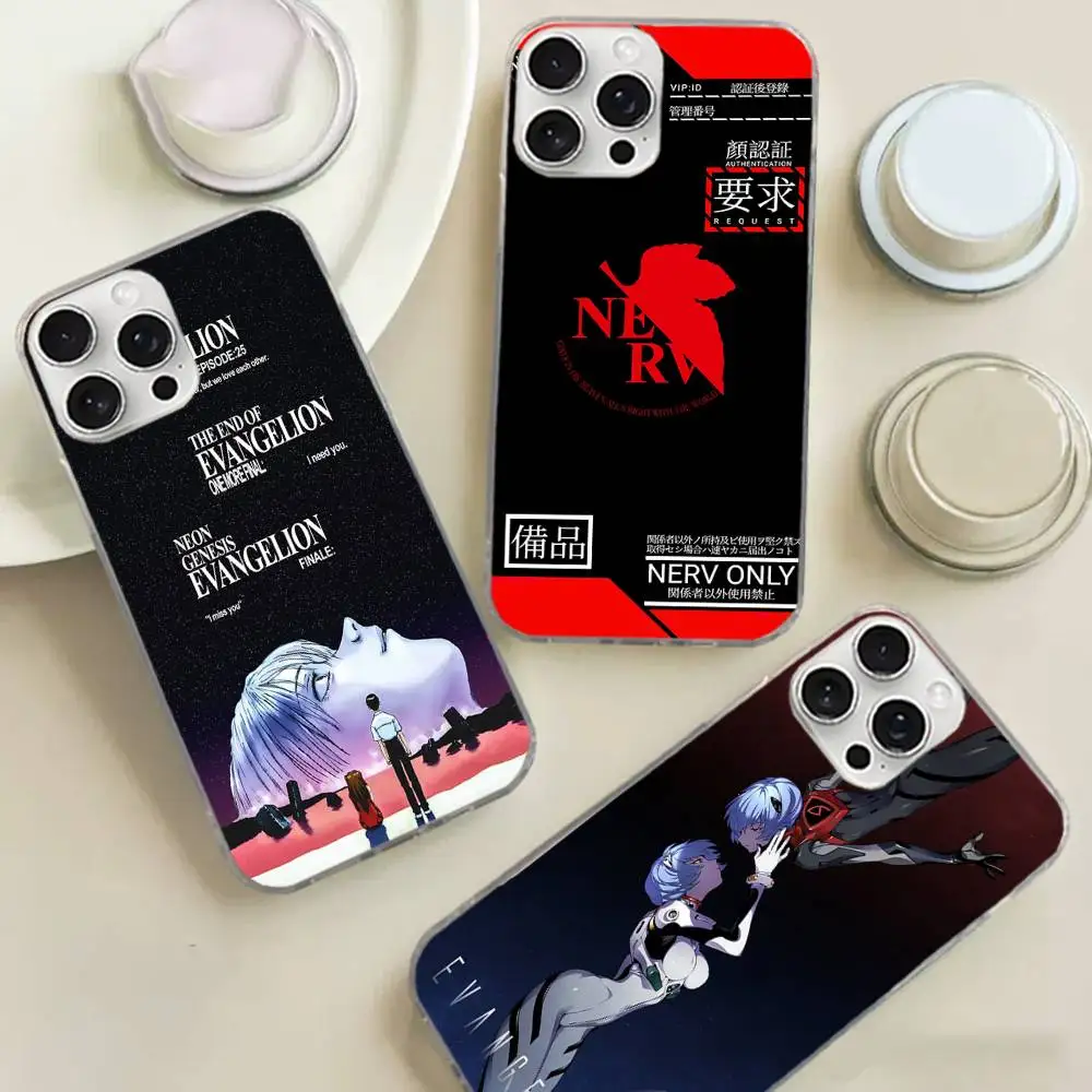 N-Neon G-Genesis Evangelion Phone Case For iPhone 17 16 15 14 13 12 11 Plus Pro Max Satin Glossy Surface Cover