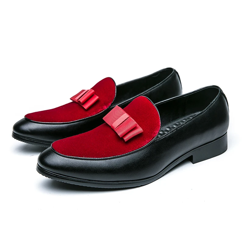 Large Size 48 Good Quality British Style Shoes Men Casual Leather Business Shoes 2026 Men's Dress Shoes Bow Tie Formal Leather