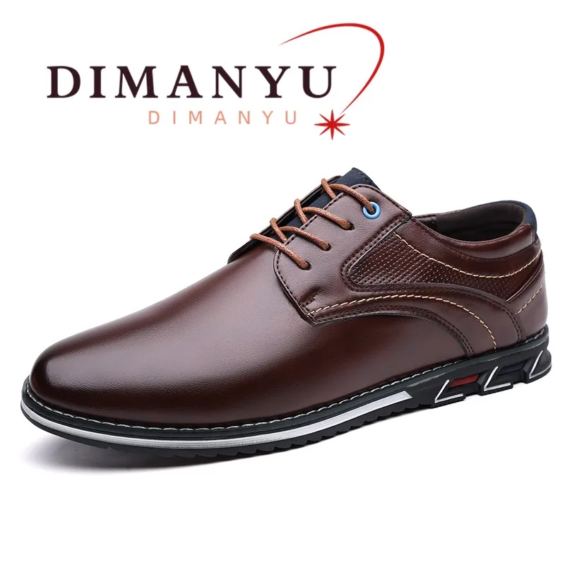 DIMANYU Men Lace‑Up Oxford Shoes  Non‑Slip Business Large Size Casual Dress Shoes Male Fashion Daily Office Walking Footwear