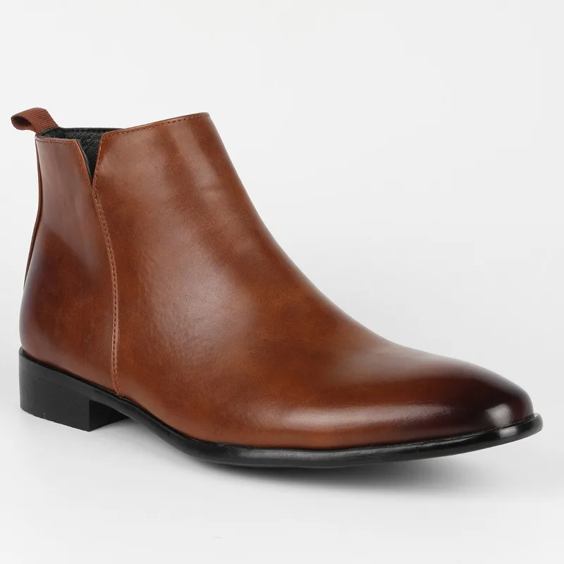 Large Size Men's Chelsea Boots 2026 New Designer Fashion Business Ankle Boots Italy Dress Shoes for Men