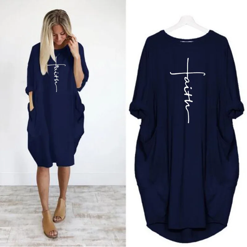 Women's Dress Large Size Printed Loose Waist Spring Summer A-line Robe Business Party Office Commuting Casual Vacation Vestidos