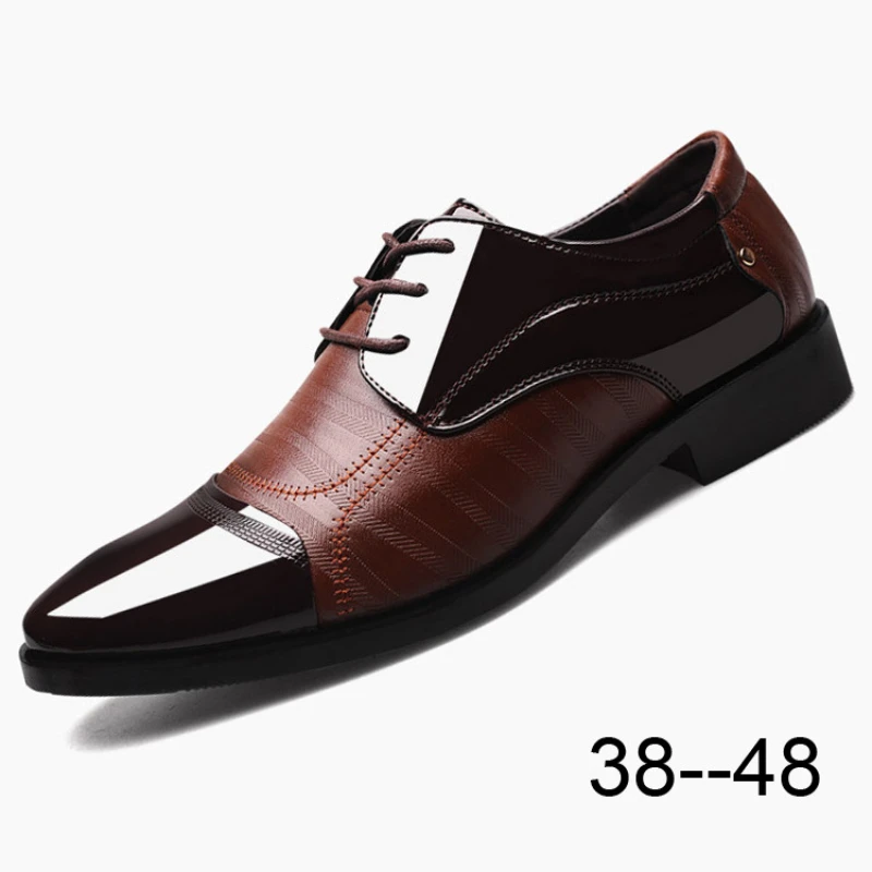 Men's Casual Leather Shoes Classic Lace Up Oxfords Luxury Business Dress Shoes Fashion Party Wedding Shoes for Men Large Size48