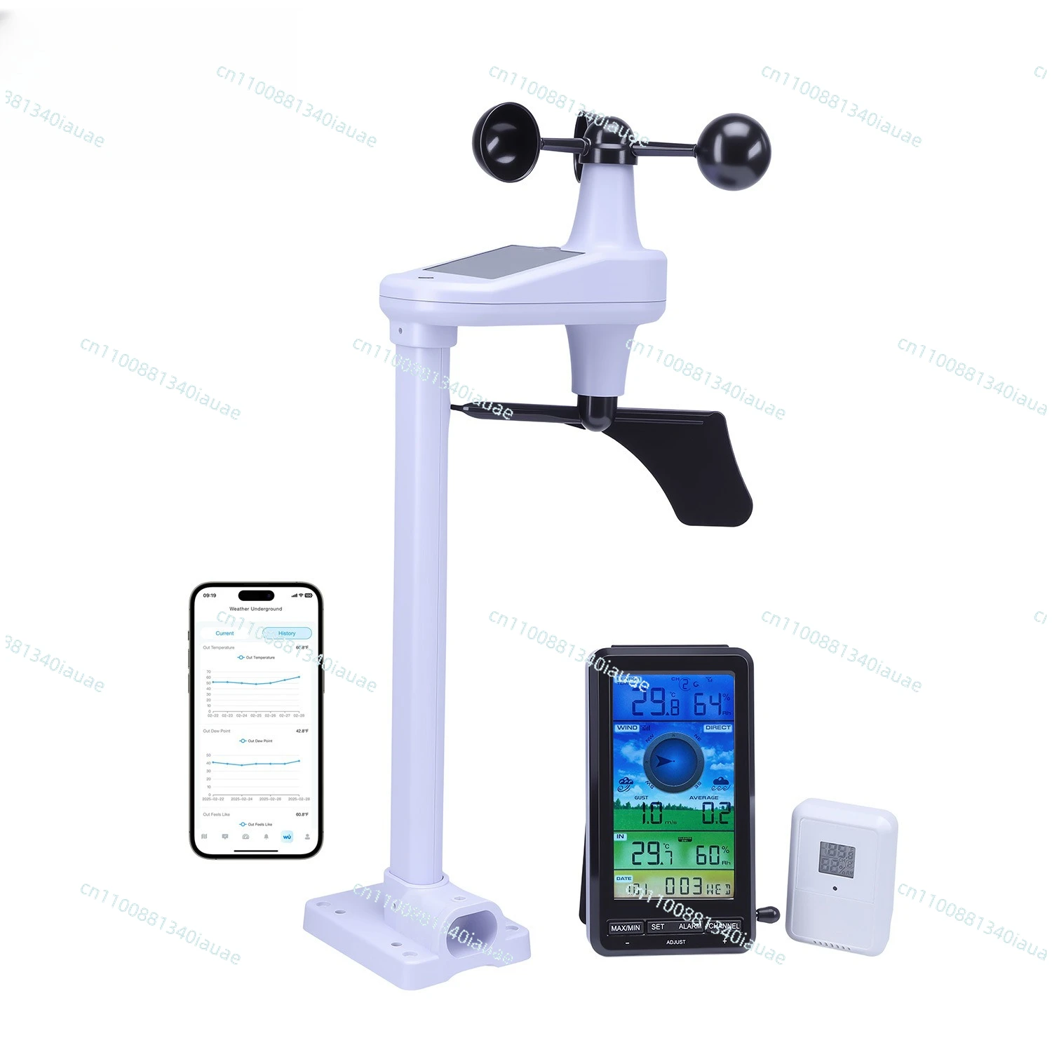 Station Real-time Transmission of Wind Speed and Rainfall Temperature and Humidity Data Intelligent Wireless Transmission
