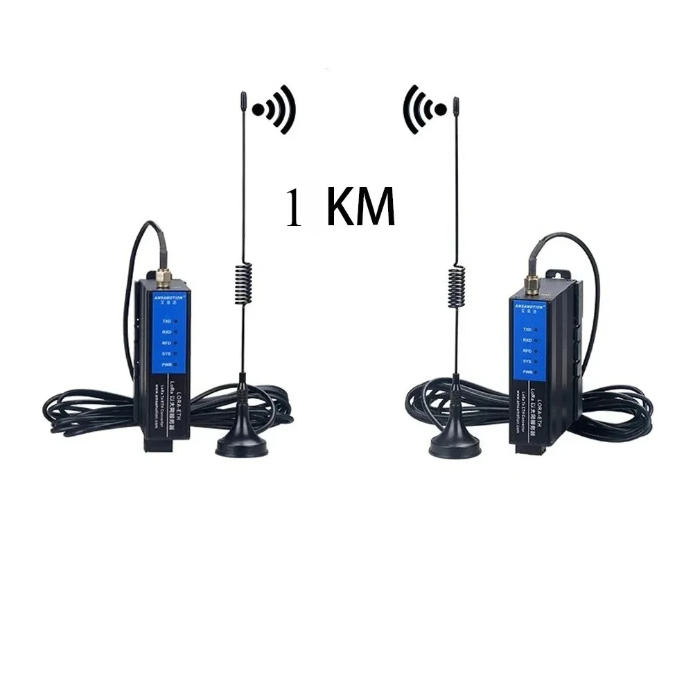 LORA to Ethernet Module LORA-ETH Wireless Remote IO Converter Transmission Signal Data Acquisition Transceiver 3m 10m Antenna