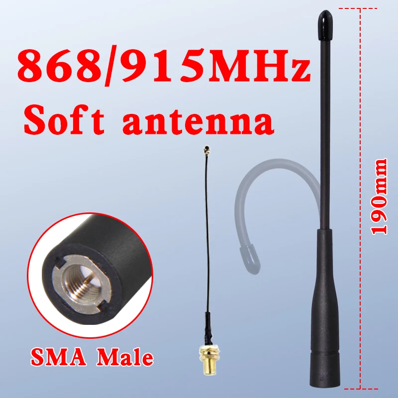 LORA Soft Antenna UVA Wireless Module for Image Data Transmission 868MHz 902-928MHz 915MHz Antennas SMA Male Meshtastic Nb-io