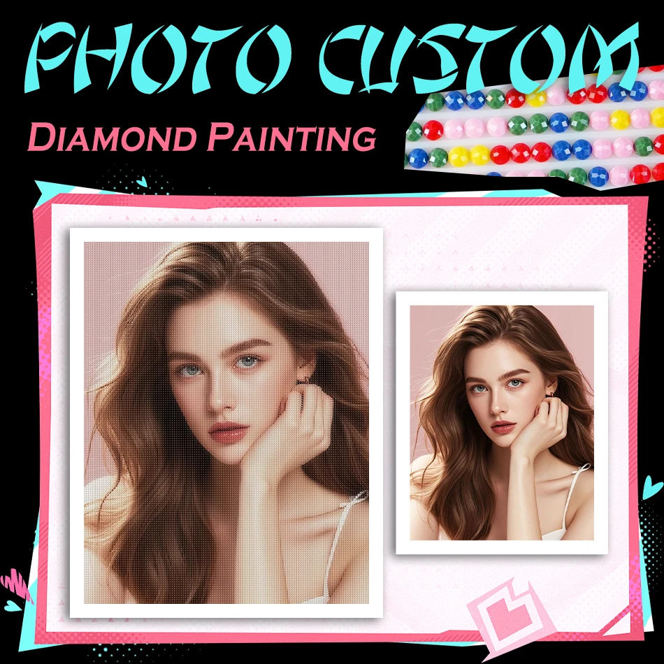 Photo Custom Diamond Painting Adults Crafts 5d Diamond Art Full Round Personalized Portrait Party pet Family Couple Wedding Vale