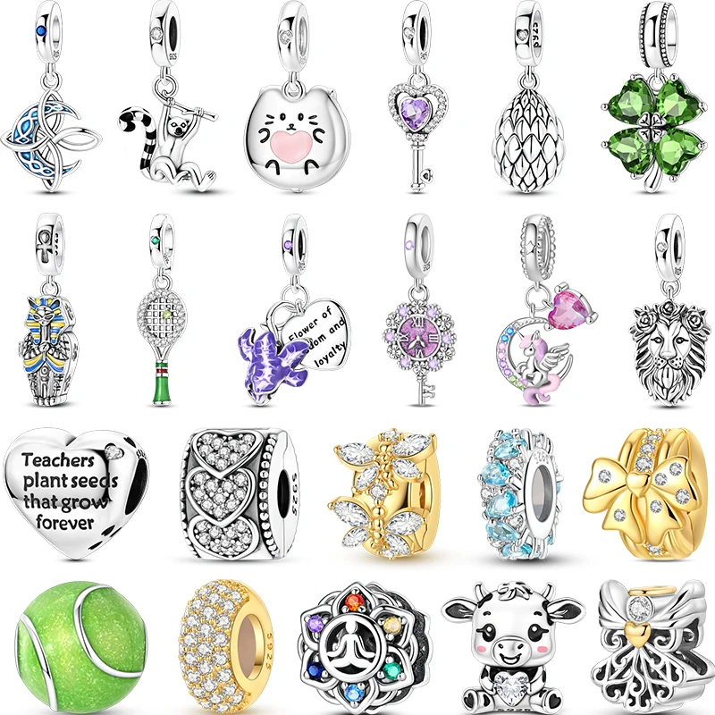 New 925 Sterling Silver Iris Love Angel Cat Opening Pendant Charms Bead Fit 3mm Original Bracelet DIY Women Fashion Jewelry Gift