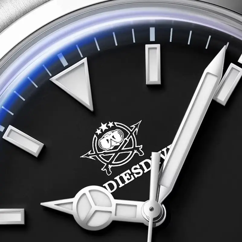 ADDIESDIVE 38MM Men Mechanical Watches Diver 100M Sapphire Super Luminous Wristwatch Stainless Steel Automatic Waterproof Watch