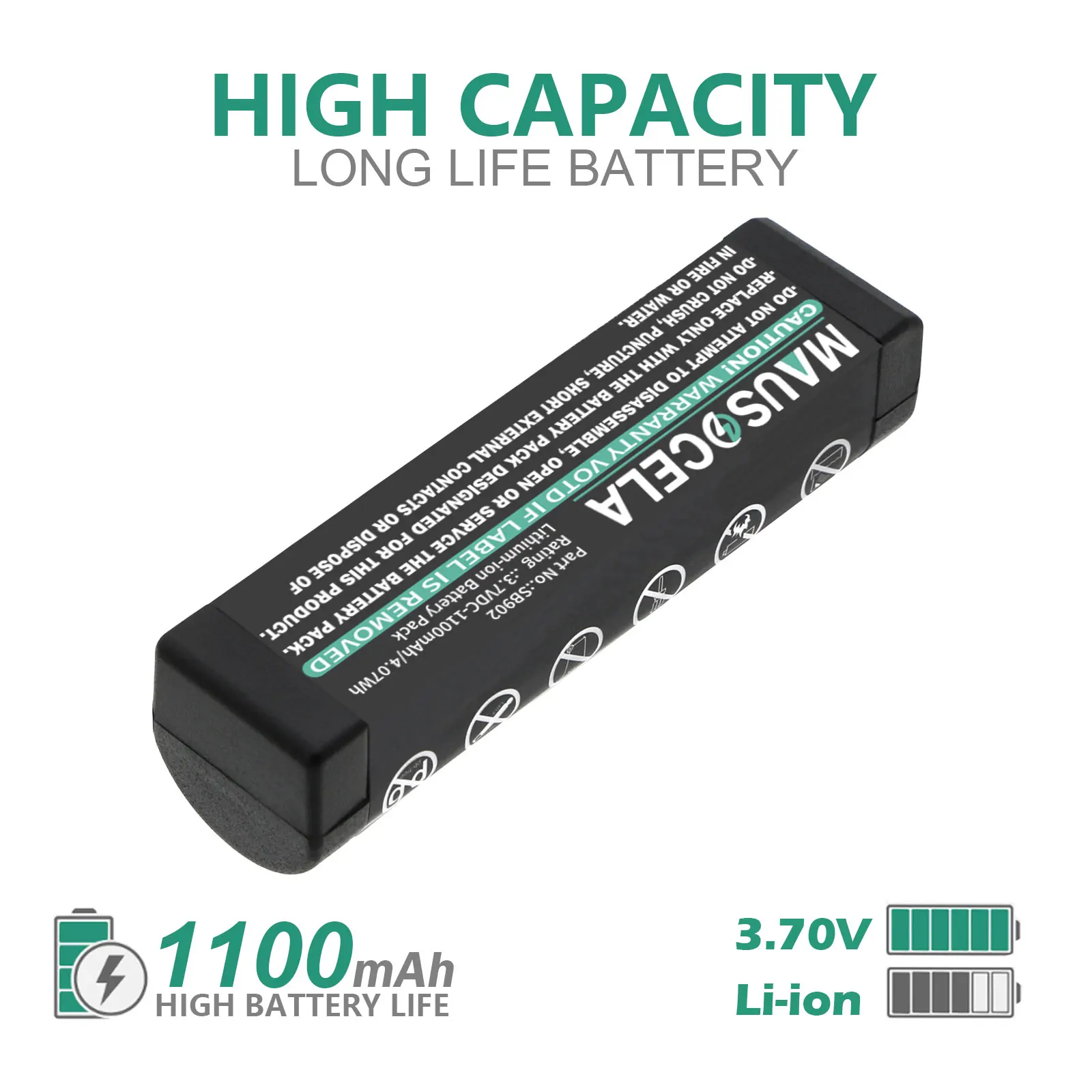 1100mAh Speaker Battery For SHURE:SB902,SB902A,GLXD1,GLXD2,MXW2,GLX-D Digital Wireless Systems,GLXD,+Toolkit--Li-ion--3.70V