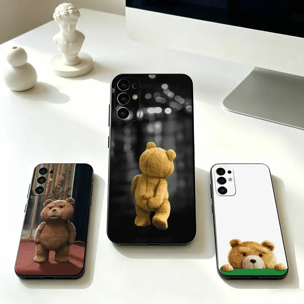 Cute T-Teddy B-BearS Movie T-Ted  Phone Case For Samsung S25,S24,S21,S22,S23,S30,Ultra,S20,Plus,Fe,Soft Silicone Black Cover