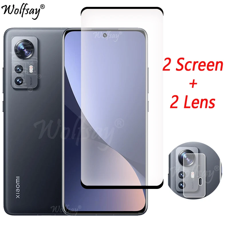 Full Cover Tempered Glass For Xiaomi 12X Screen Protector For Mi 12X 12Pro 11T Note 10 11 Lite Camera Glass For Xiaomi 12X Glass