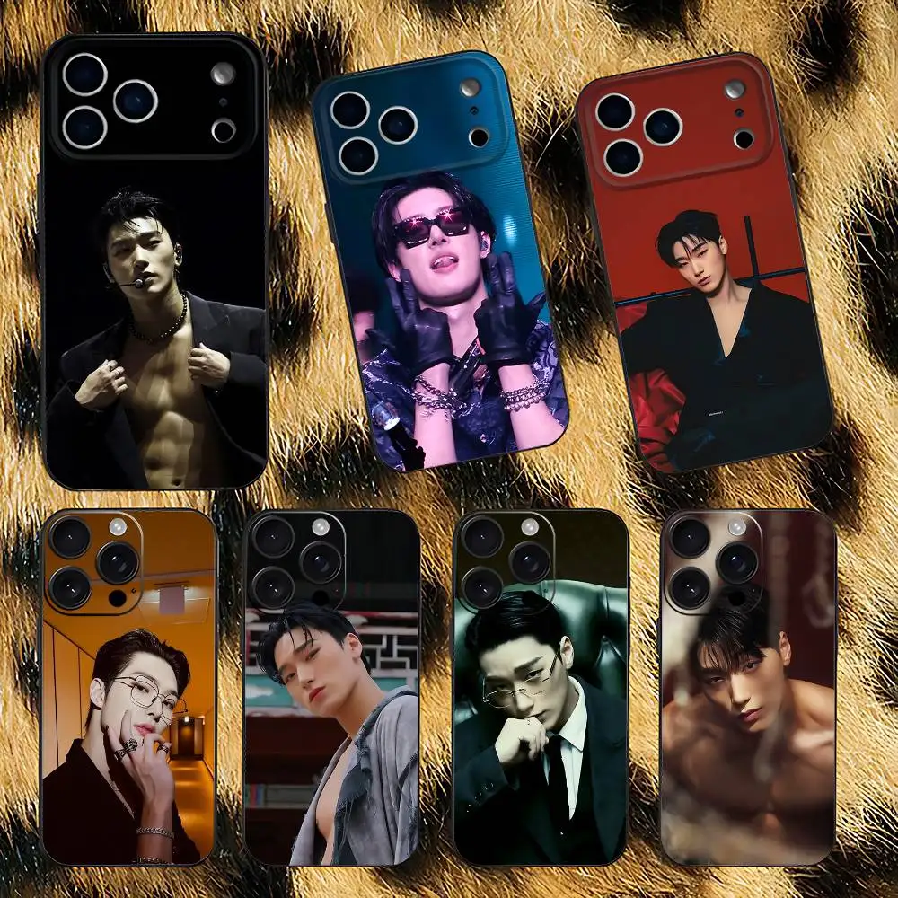 Hot A-ATEEZ Kpop Phone Case For iPhone 17,16,15,14,13,12,11,Pro,XS,Max,XR,Plus,E,SE4,Mini Black Soft Cover