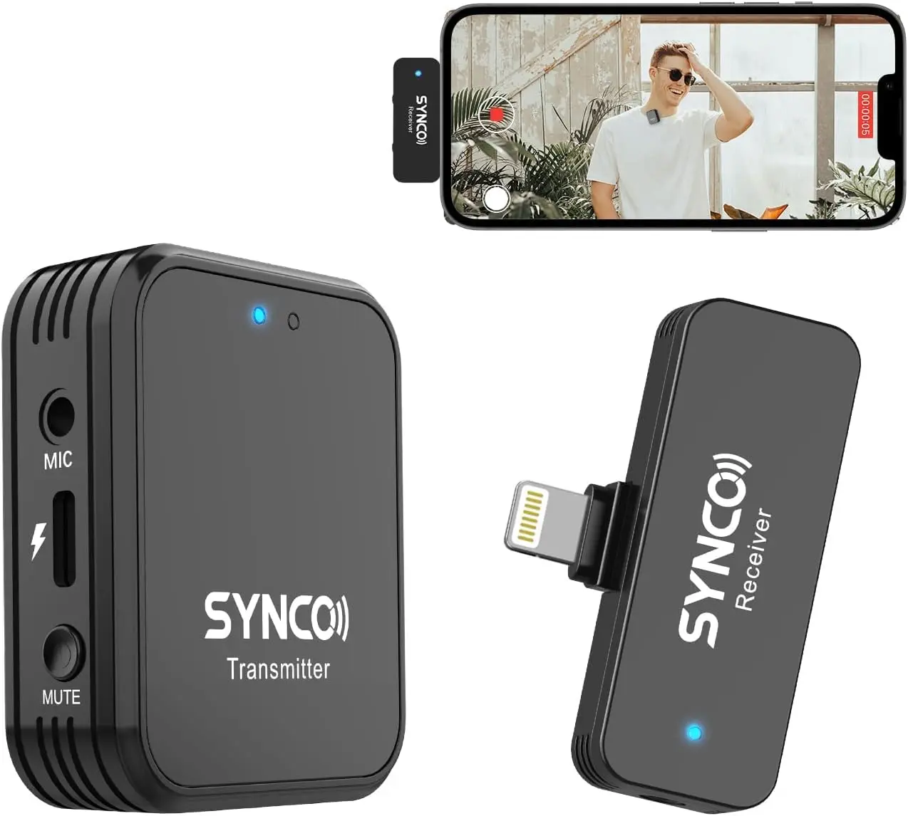 SYNCO G1 T L G1L G1T Wireless Lavalier Microphone System for iPhone Android Smartphone Type C Lightning Mic Video Recording Live