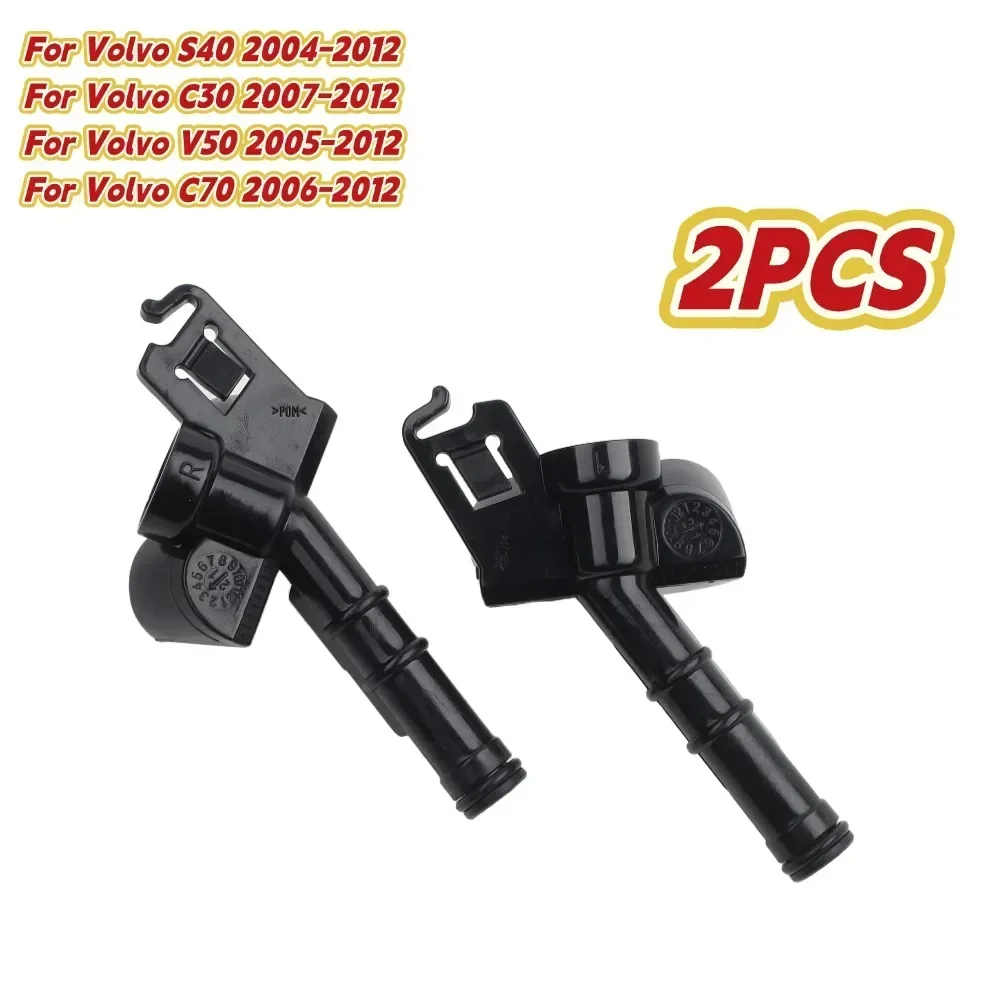 1Pair Car Accessorie For Volvo C30 S40 V50 C70 Headlight Washer Spray Nozzle Headlamp Cleaning Sprayer Jet 30698422 30698423