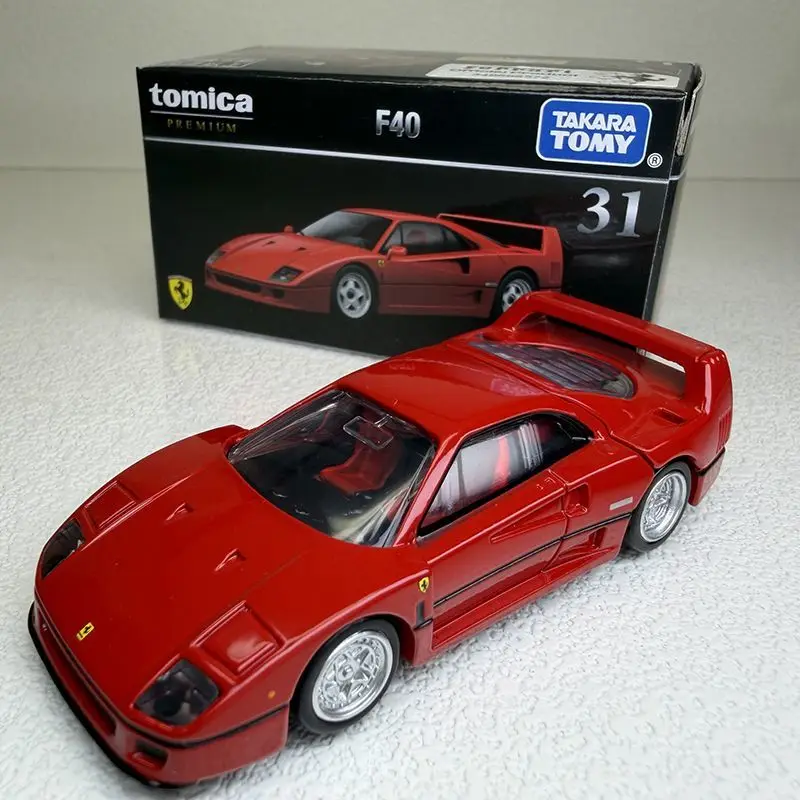 TOMY Tomica Premium Black Box TP31 Ferrari F40 Supercar Alloy Model Car Ornament Non Remote Control Vehicle Toy Collectible Gift