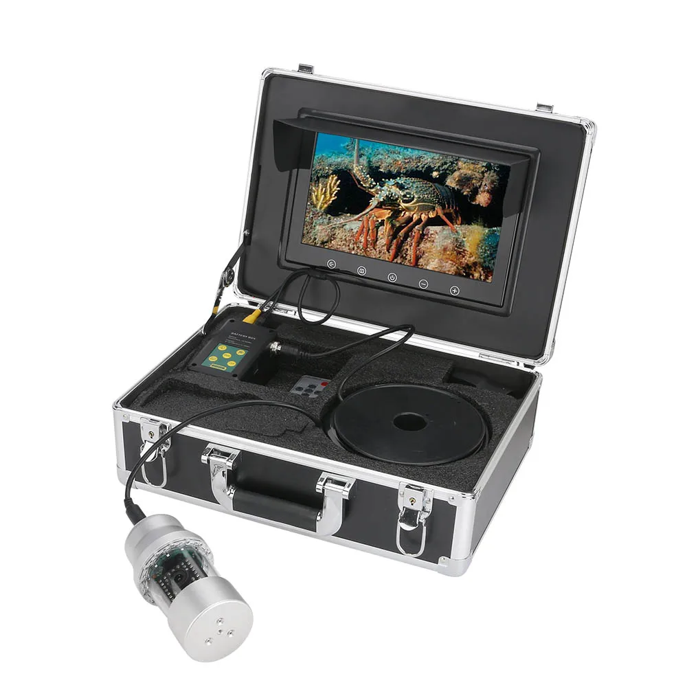 10 Inch 100m Underwater Fishing Video Camera IP68 Waterproof 38 LEDs 360 Degree Rotating Camera