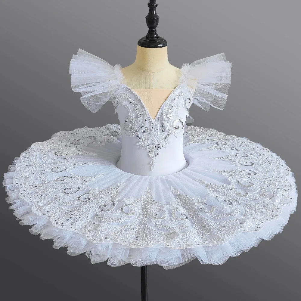 Professional Women Adult Swan Lake Pancake Ballet Tutu Dress Girls Ballerina Party Dance Costumes