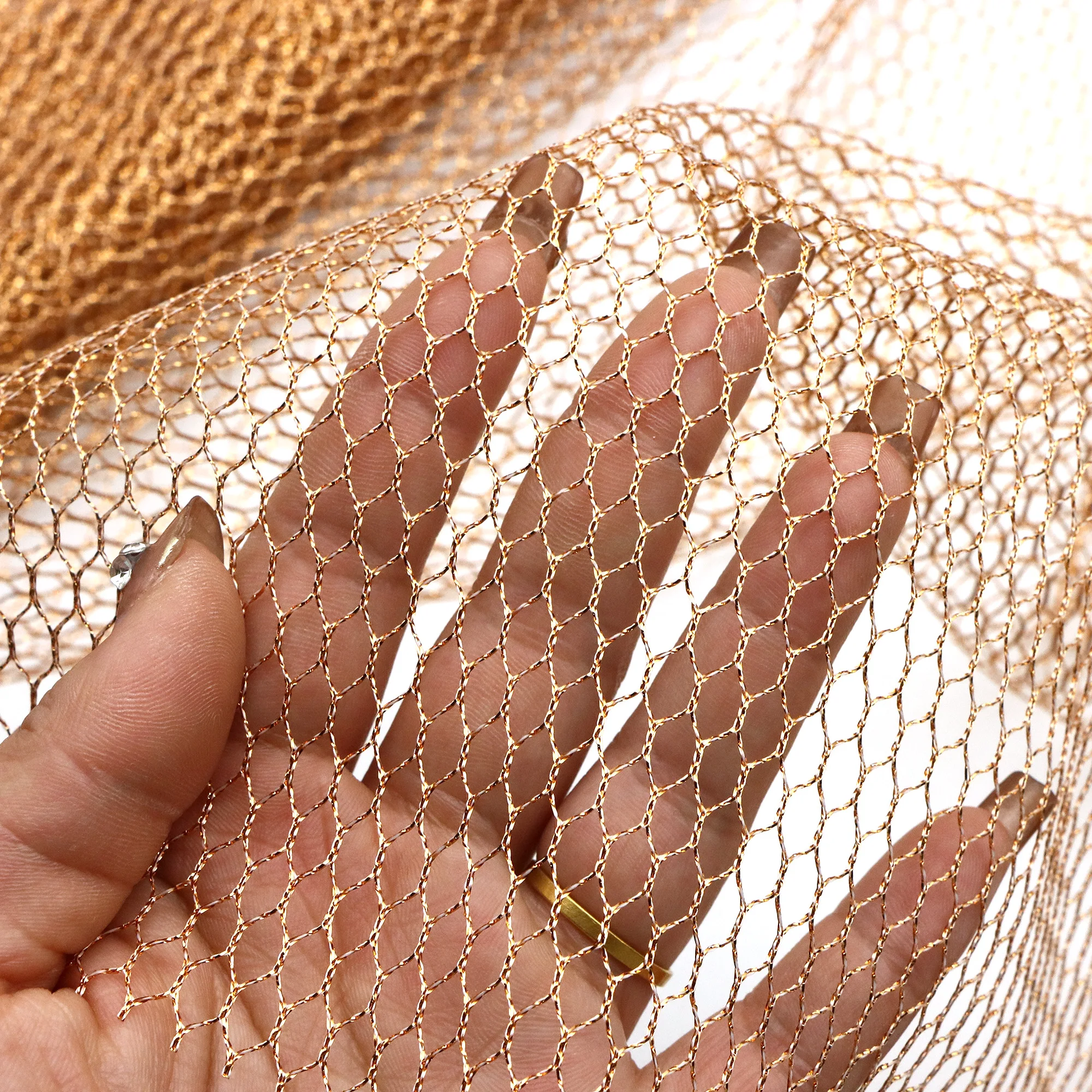 1Pc Mesh Fabric - 59x19.68inch(150x50cm) Sheer Gauze Perfect for DIY Wedding Dresses & Elegant Clothing, Hand-Washable Polyester
