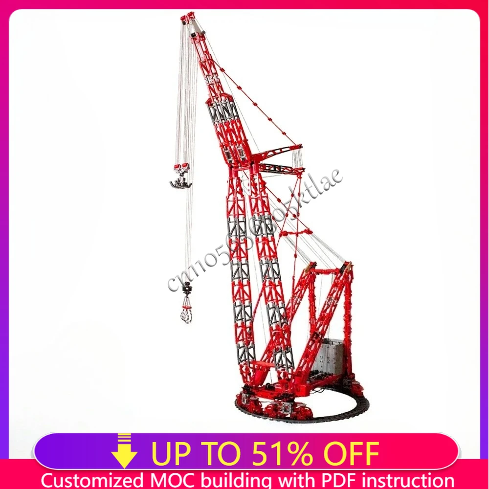 NEW 4933PCS MOC city Mammoet PTC-200-DS Ring Crane model DIY creative ideas Technology Child Toy Assembly Puzzle birthday Gift