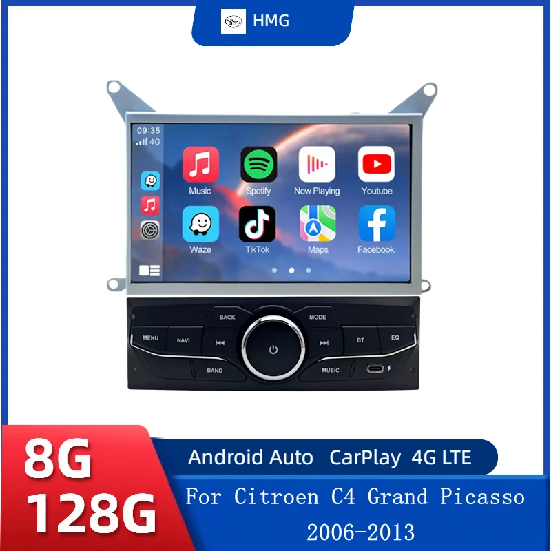 HMG For Citroen C4 Grand Picasso C-Triomphe C-Quatre 2006-2013 Carplay Autoradio Car Multimedia Radio GPS Navigation DSP Auto