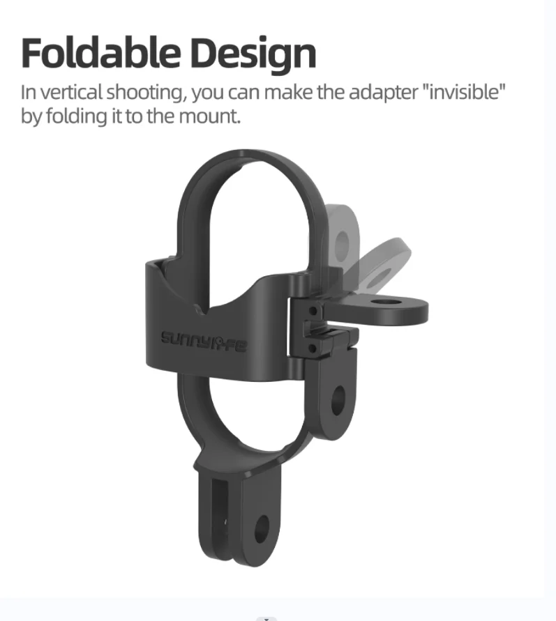 Sunnylife Foldable Quick Release Mount Adapter For Insta360 GO 3 GO 3S Horizontal Vertical Switch Expansion Bracket Camera