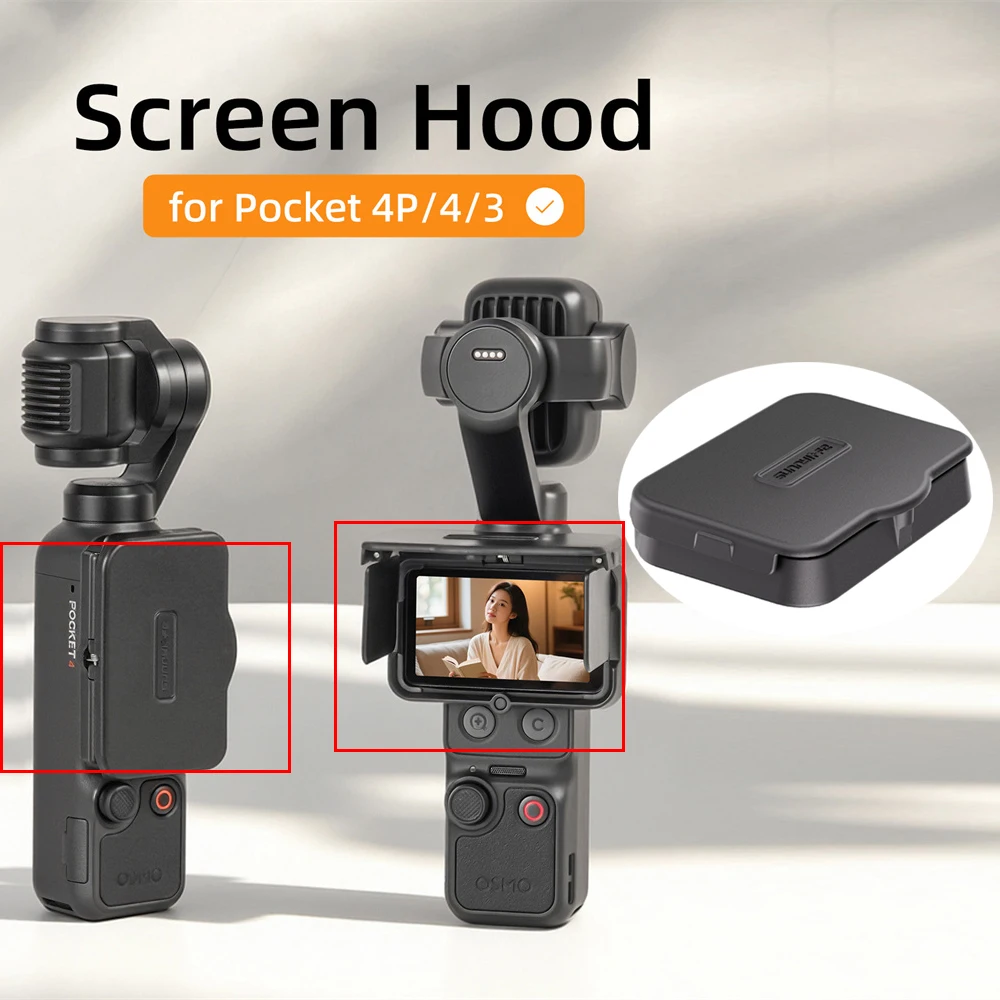 New Screen Hood, For DJI Osmo Pocket 4P Foldable Magnetic Screen Sunshade, for DJI OSMO Pocket 4 3 Camera Protector Cover