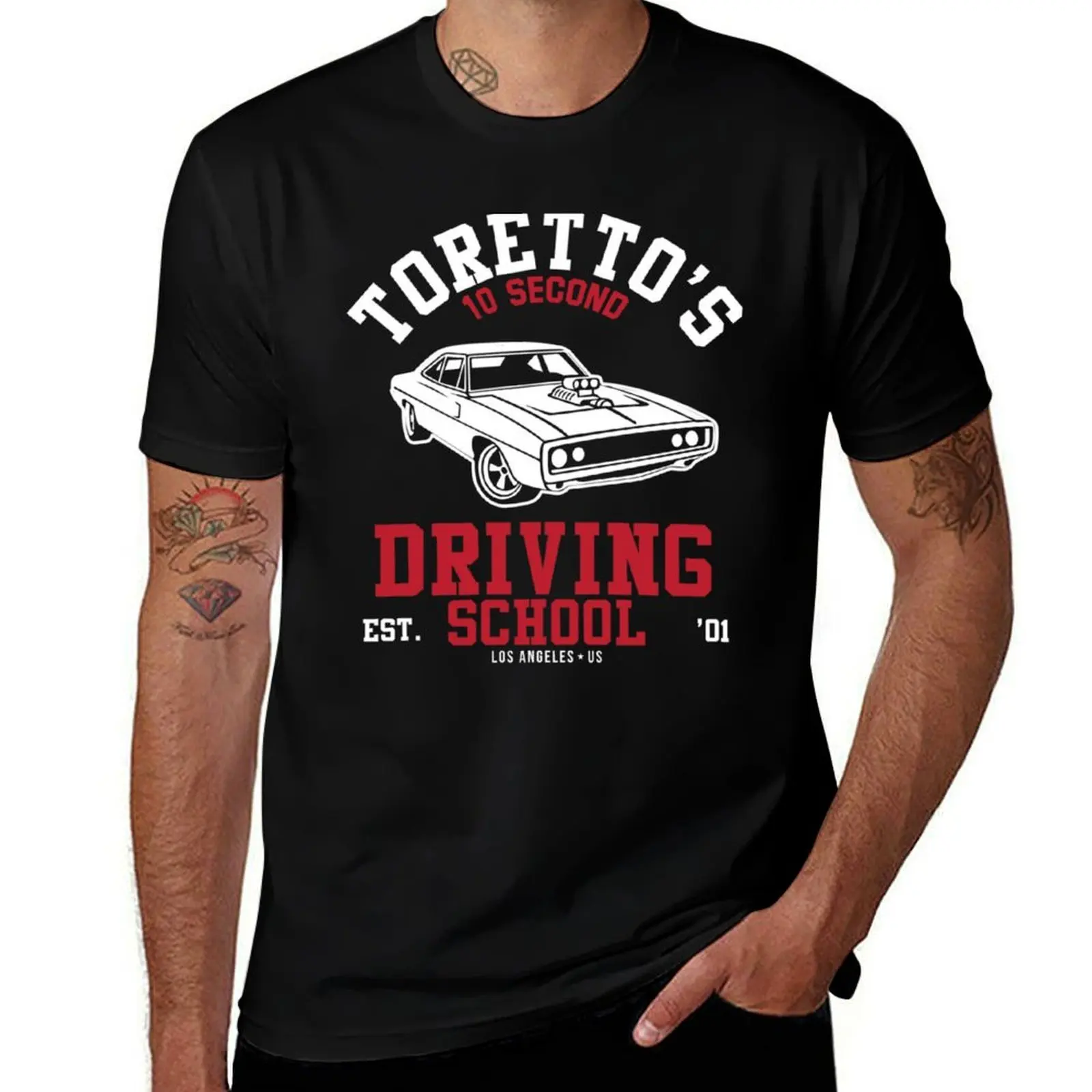 Fast And the Furious Torettos Driving School T-Shirt man t shirts cotton t shirt man cotton T-Shirt