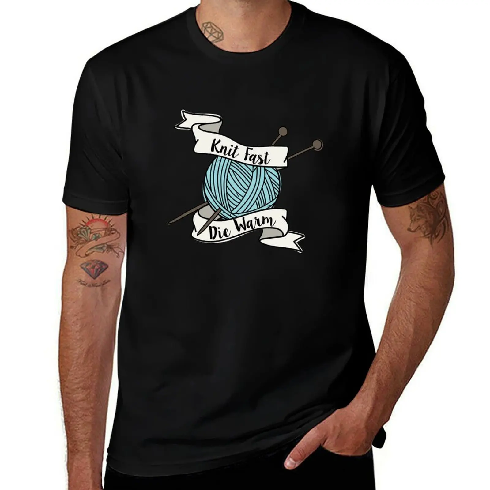 Knit Fast, Die Warm T-Shirt Fitness Training Breathable Tee T-Shirt