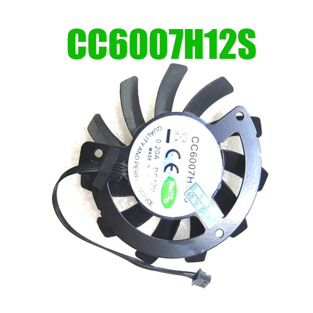 Replacement MINI PC Case Cover Fan CC6007H12S Compatible GFY06007H12S DC12V 0.2A New
