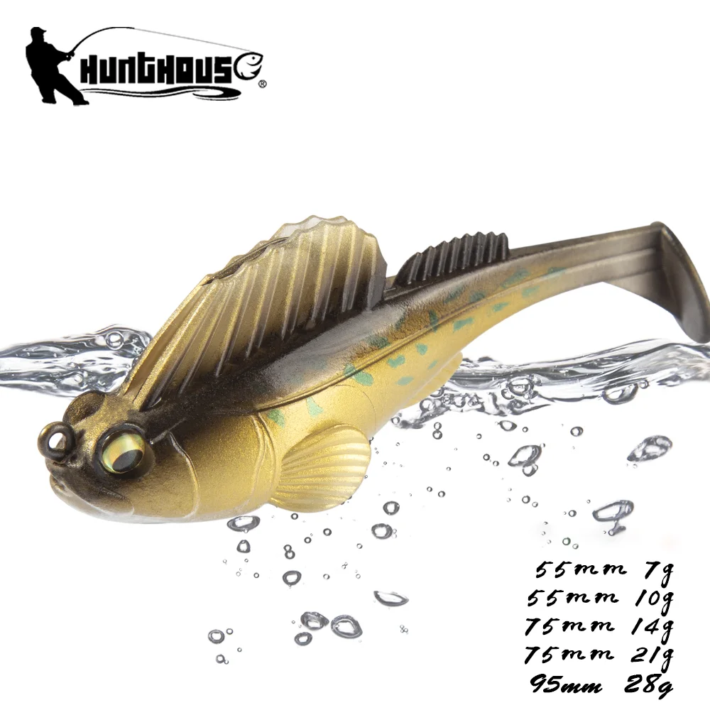 Hunthouse Fishing Soft Lure Jig Head 7/10/14/21/28g Swimbaits Fishing Pike Jig Lures Silicone Bass Shad For Perch Trout Fishing