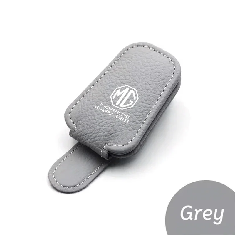 Morris Garages New Magnetic Leather Car Visor Sunglasses Organizer Fit MG HS ZX MG4 EV MG6 MG7 GT Cyberster Interior Accessory