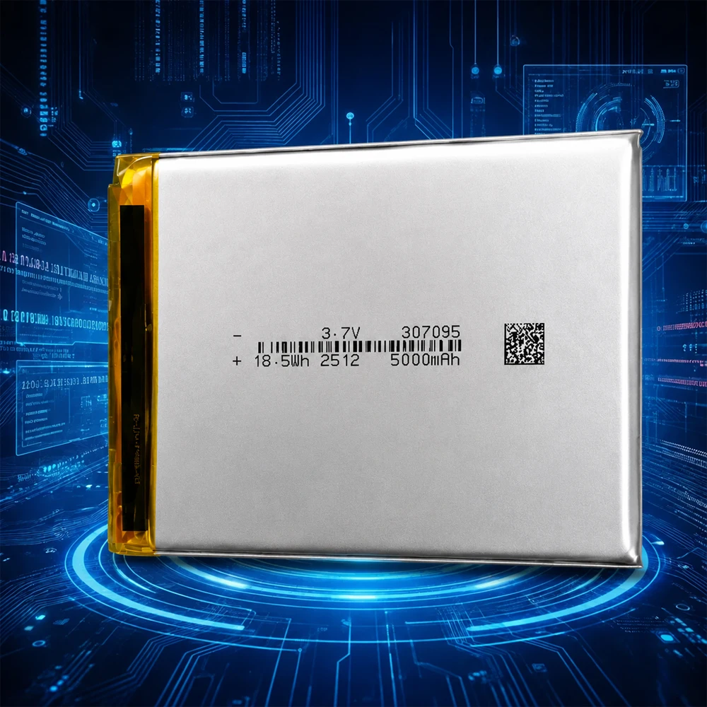 307095 5000mAh 3.7V Ultra-thin Rechargeable Lithium Polymer Battery, Suitable for Tablets, MIDs, GPS Devices, and PDAs.