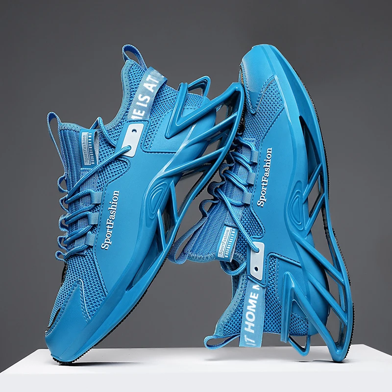 Men's Trendy Color Block Chinese Landscape Lace Up Blade Sneakers With Assorted Colors, Casual Outdoor Walking Shoes