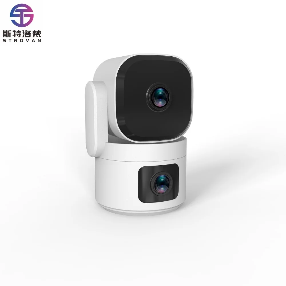 4MP Dual PTZ WiFi Camera Dual Lens Home Indoor CCTV Surveillance Camera Auto Tracking Security Protection Baby
