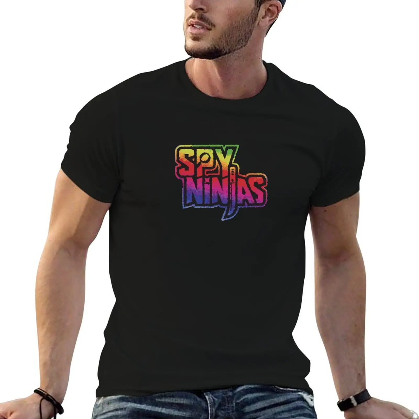 Spy Gaming Ninjas BACK-PRINT T-Shirt Casual Breathable Short Sleeve Top
