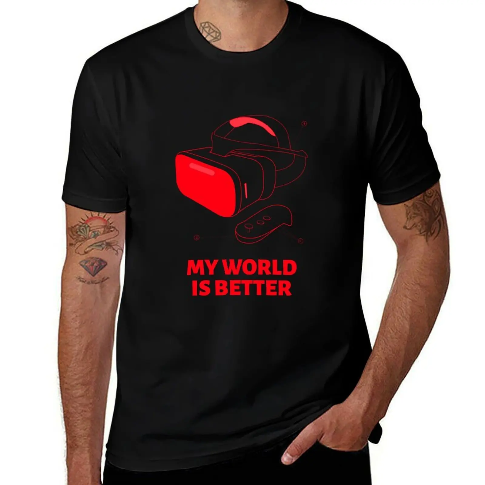 Virtual Reality Gaming Design T-Shirt Daily Work Short Sleeve Top T-Shirt