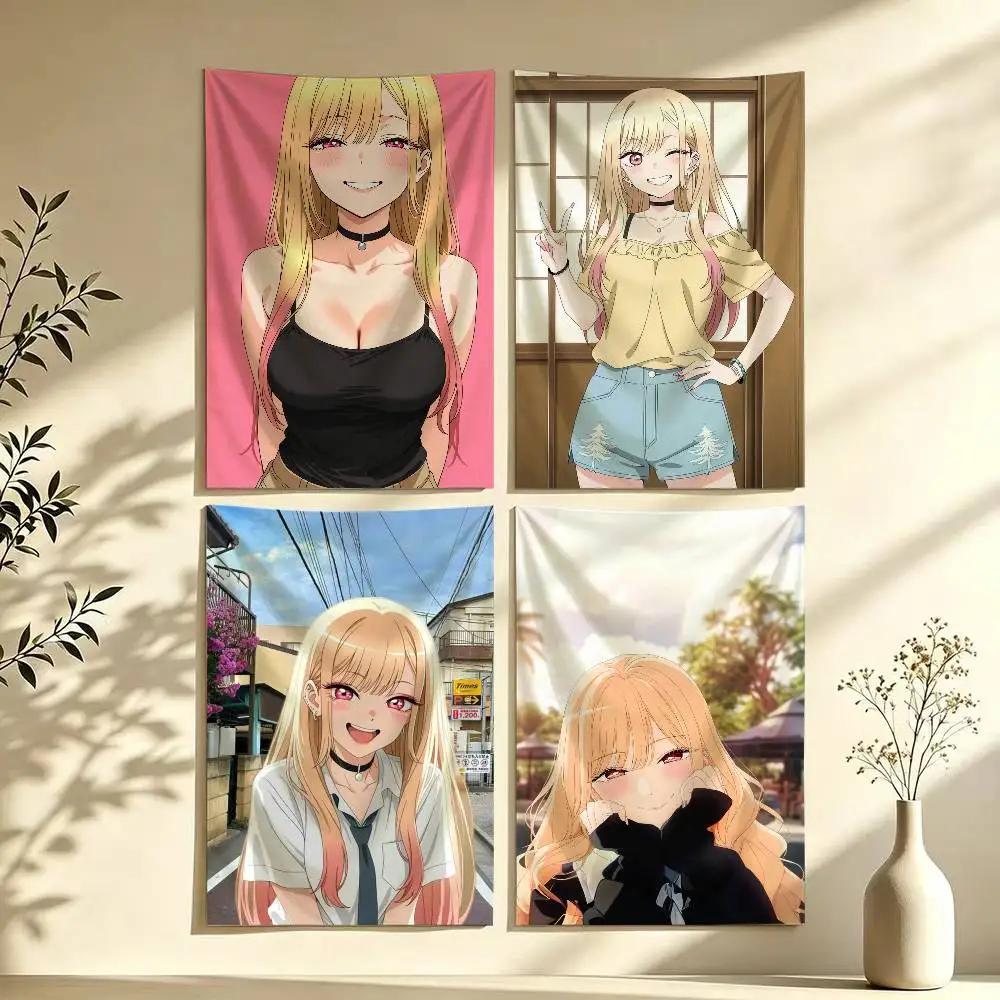 My D-Dress Up D-Darling Marin Kitagawa Flag Digital Printing Banner for Garage Wall Out Door Decoration