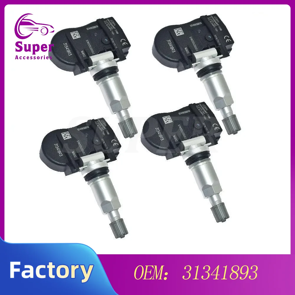 1/4PCS 31341893 For Volvo C30 C70 S40 S60 S70 S80 V40 V50 V60 XC60 XC70 XC90 Car TPMS Tire Pressure Sensor 31341171 313418930