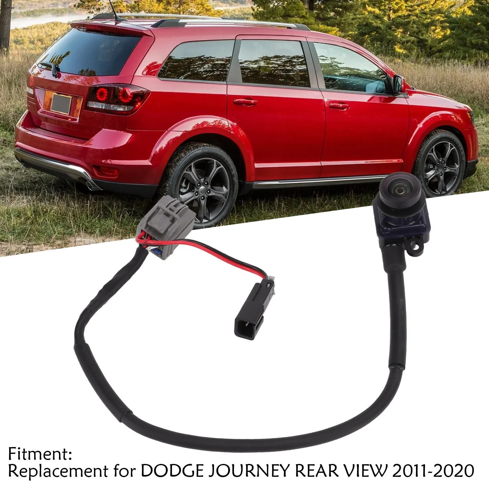 Backup Camera Reversing Camera Rear View Camera 56054158AB Clear Image IP68 Waterproof Replacement for  JOURNEY 2011‑2020