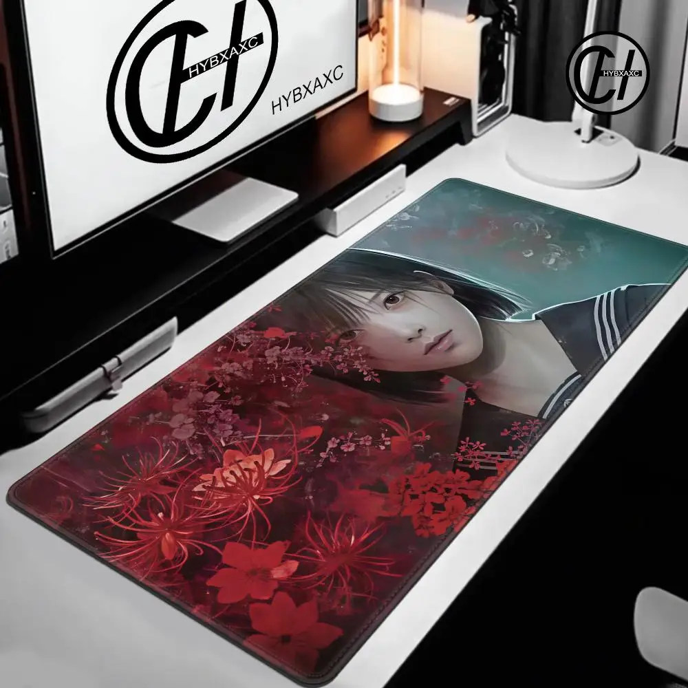 Game S-Silent Hill F Mouse Pad Desk Mat Large Non-slip Anti-fray Keyboard Ergonomic Office Rubber PC Home Custom
