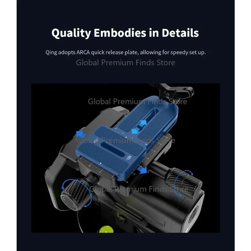 Mirrorless Camera Dedicated Gimbal Tripod Head | Intelligent Remote Control Auto-Rotating Pan Tilt