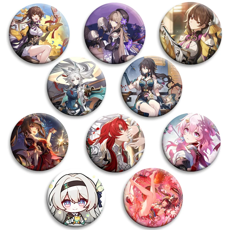 Collectible Game Badge Honkai Star Rail Top Characters Brooches Premium Pins for Backpack Decor Holiday Souvenir Gift for Gamers