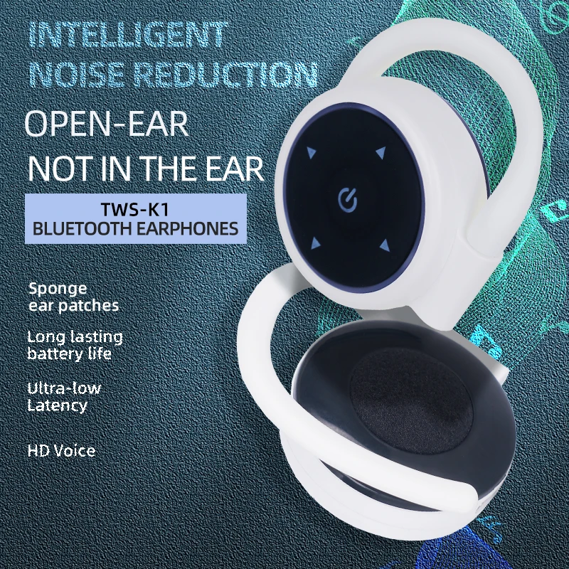 K1 Headphones Wireless Earphone Ultra-thin Earhook Sleeping Earbuds Mini Invisible Headset Noise Cancelling Headphone For XIAOMI