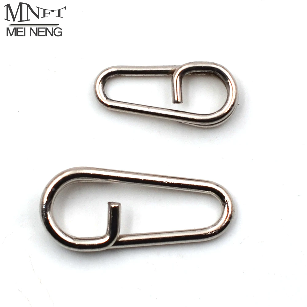 MNFT 50Pcs Steel Split Fishing Lures Rings Lure Fishing Swivel Bent Head Oval Split Tackle 16mm 21mm Fishing Lures Rings