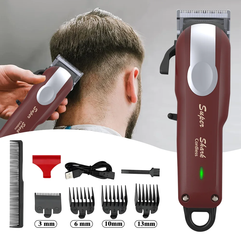 USB Rechargeable Professional Hair Trimmer for Men Lithium Battery LED Display Home Haircut Machine Easy-to-Use Hair Clipper