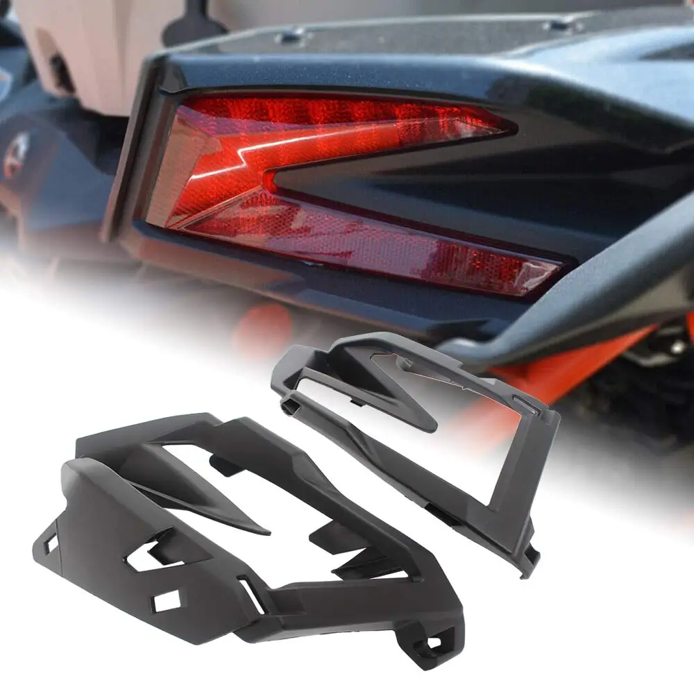 2 PCS Plastic Rear Light Covers UTV Accessories Brake Stop Lamp Guard Fit for Can-Am Maverick X3 Turbo RR MR/RC DS 2022-2026