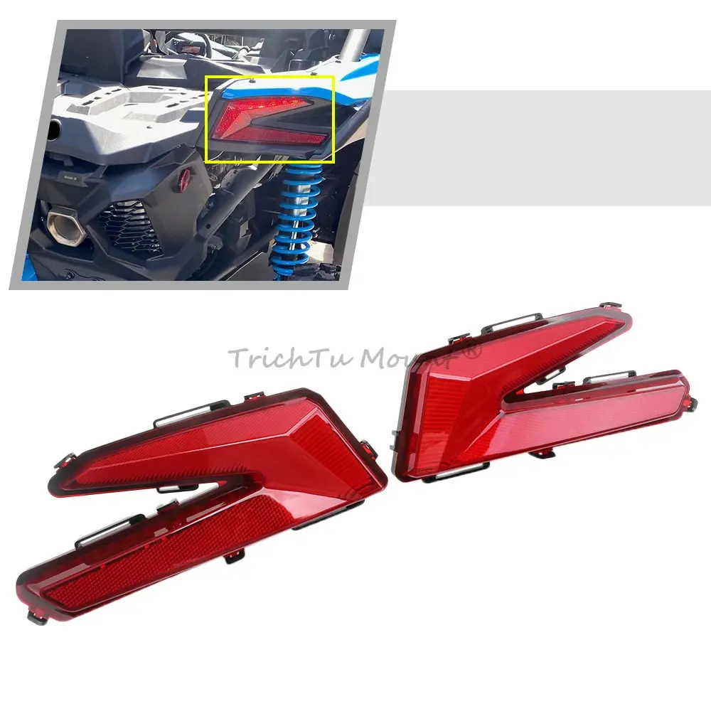 LED Tail light For Can Am Maverick X3 R Max RR Turbo 2017-25 ATV UTV Rear Tail Brake Lights Lamp Accessories 710004743 710004744