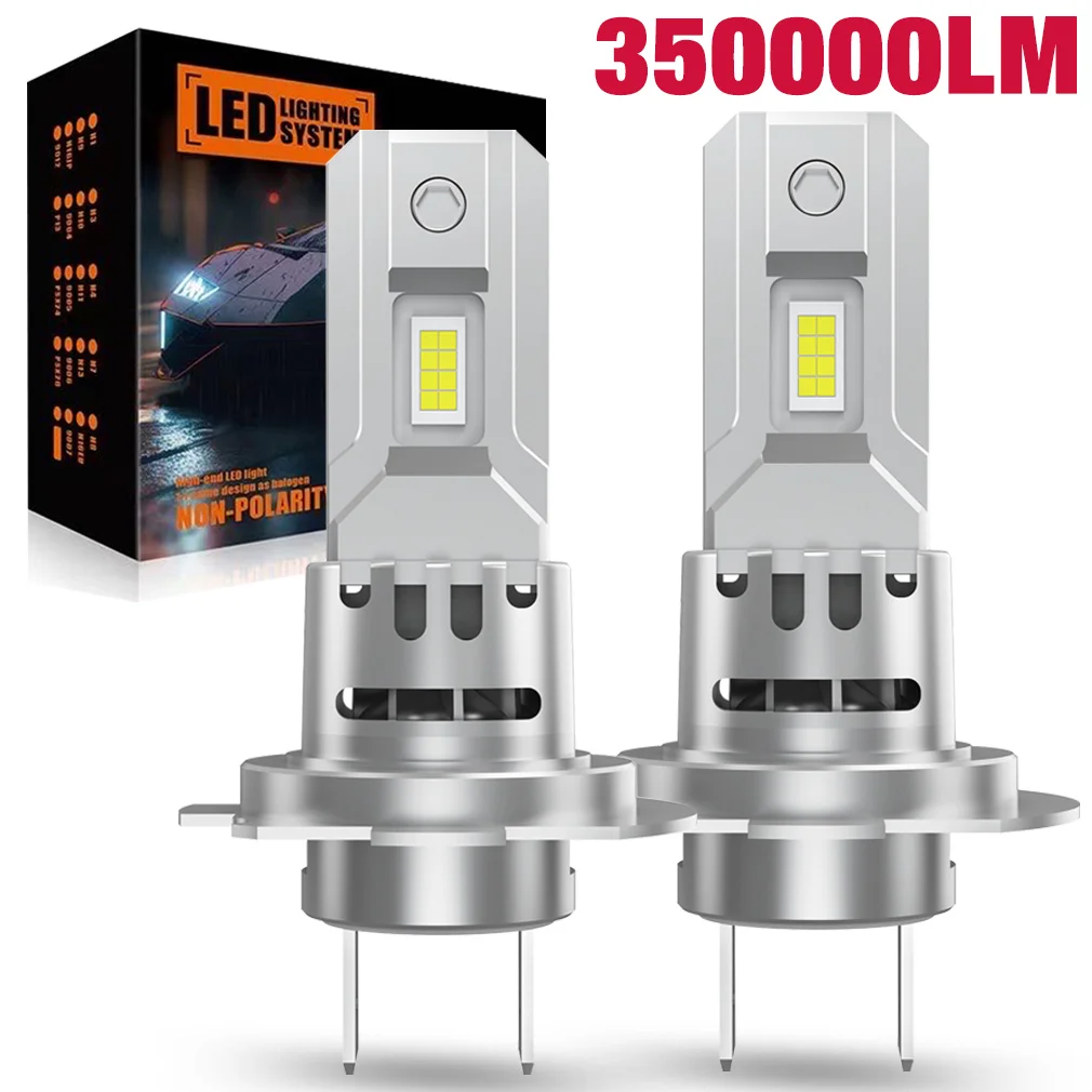 350000LM Mini H7 LED Headlight Bulb CSP 3570 Car Headlamp Auto Diode Lamp Canbus H7 Turbo Led Light 6500K 12V